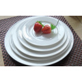 Haonai 5 6 7 8 9 10 11inch hongkong style porcelain flat plate dinner plate set serving plate,set of 6 for everyday dinning